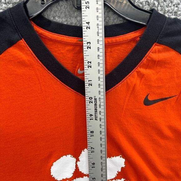 Clemson Tigers Nike Womens Dri-Fit Short Sleeve Orange T-Shirt Size Medium M - Picture 6 of 13